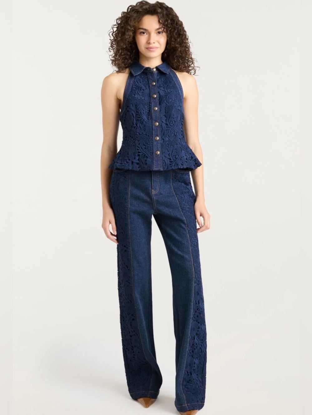 Cinq a Sept Lace Combo Francine Jeans- Navy/Oceane
